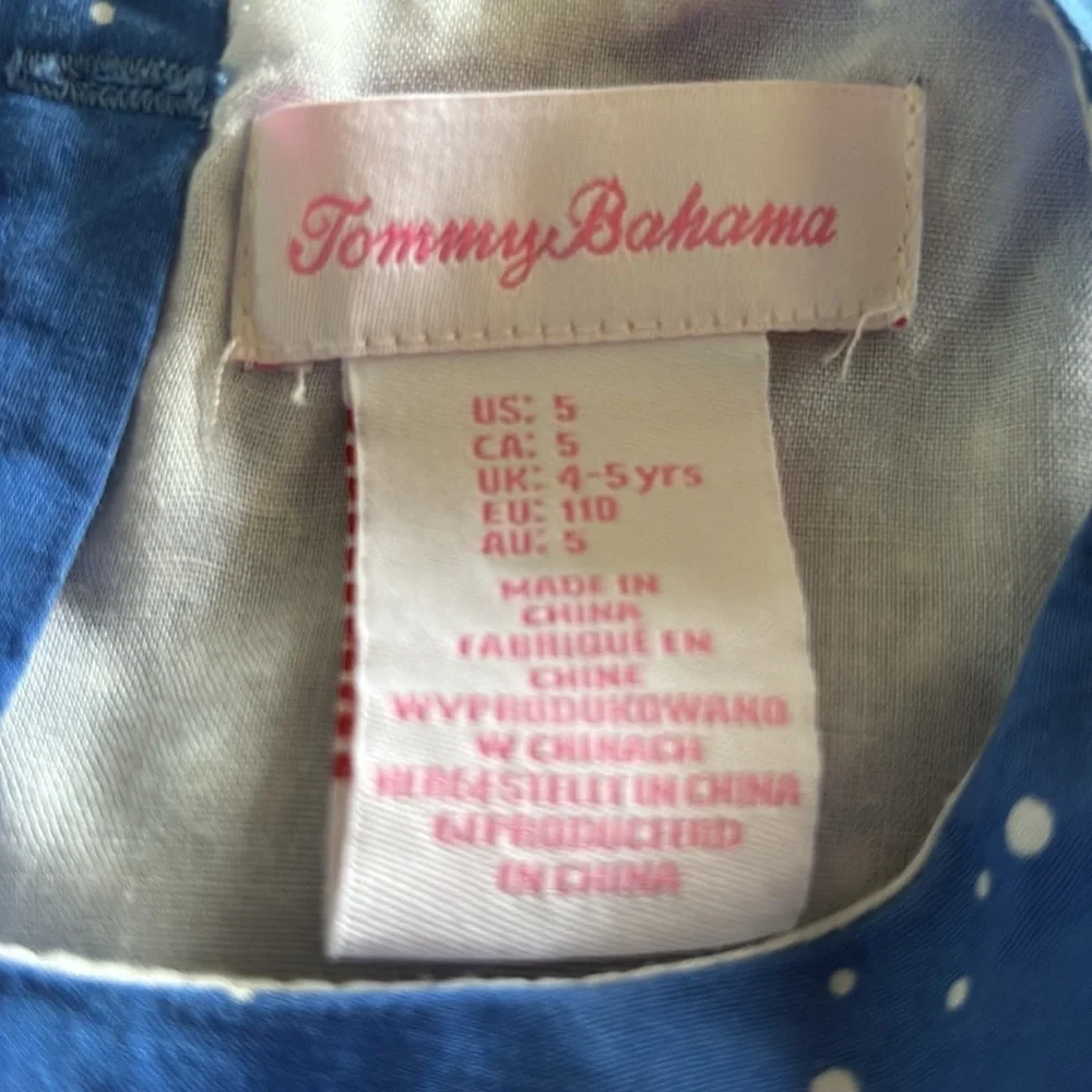 Tommy Bahama Mermaid Sleeveless Dress Sz 5 Blue Pink White Under The Sea Summer